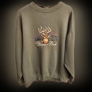 Headwaters olive green men's medium embroidered sweatshirt